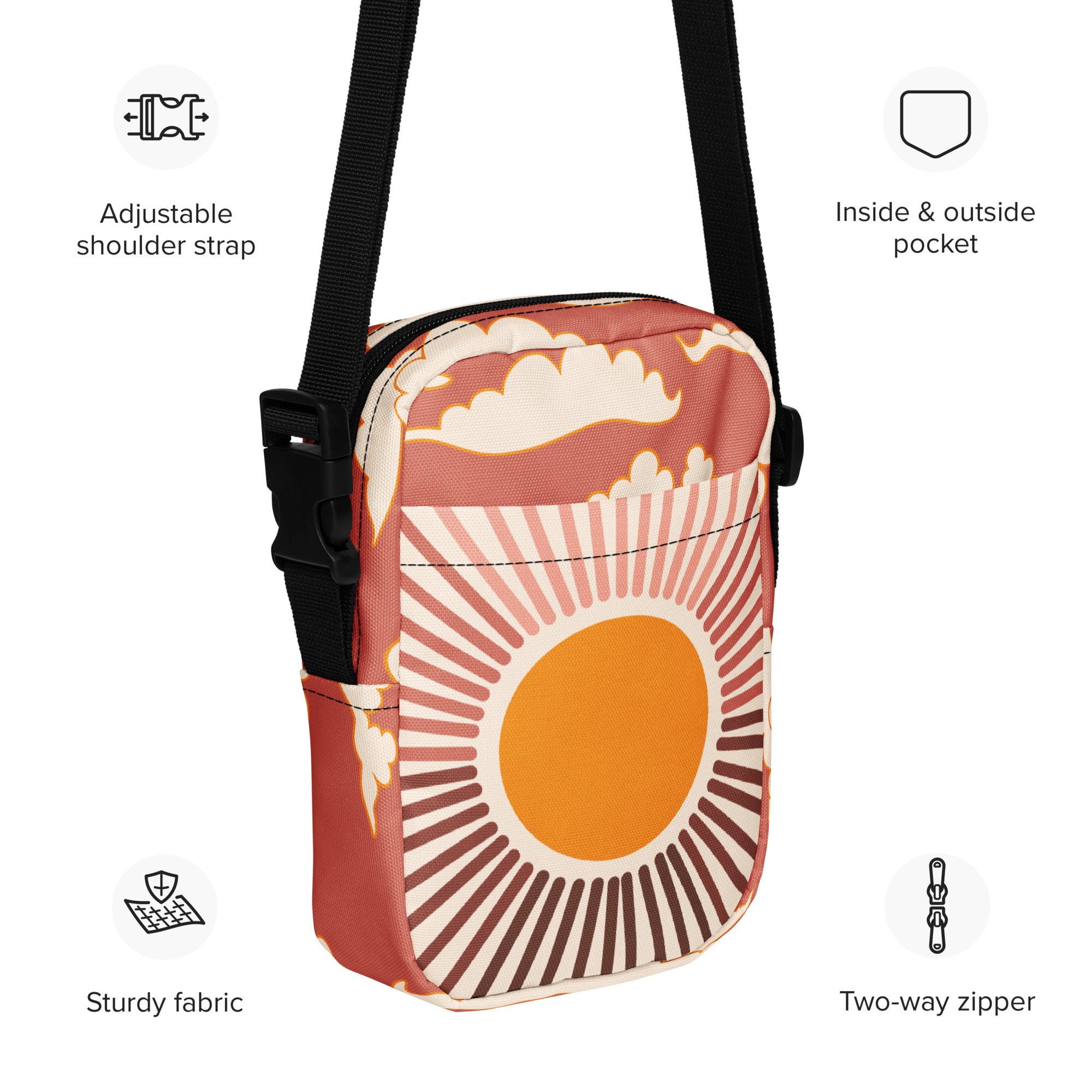 Pink Sunset Glow Crossbody Bag: Golden Hour Chic