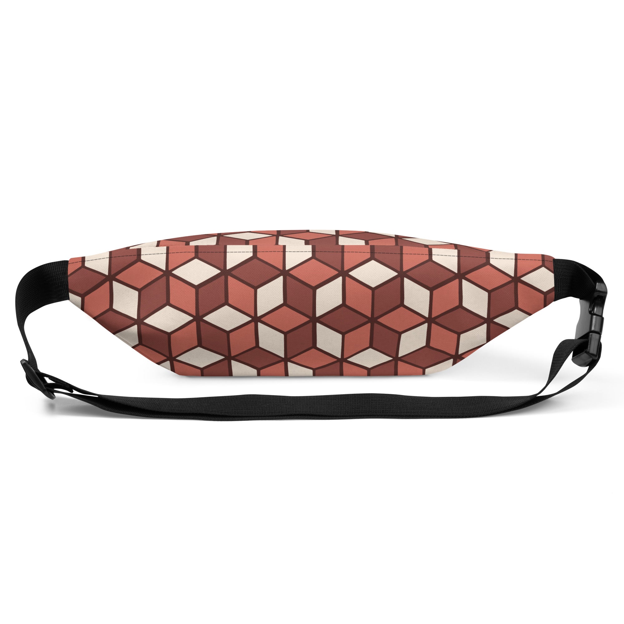 Shades of Red Bestagons Fanny Pack: Embrace Bold Geometry