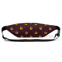 Golden Crescent Moon Fanny Pack: Work, Wander & Slay