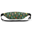 Mushrooms & Raindrops Green Fanny Pack: Whimsical Forest Fun