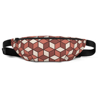 Shades of Red Bestagons Fanny Pack: Embrace Bold Geometry