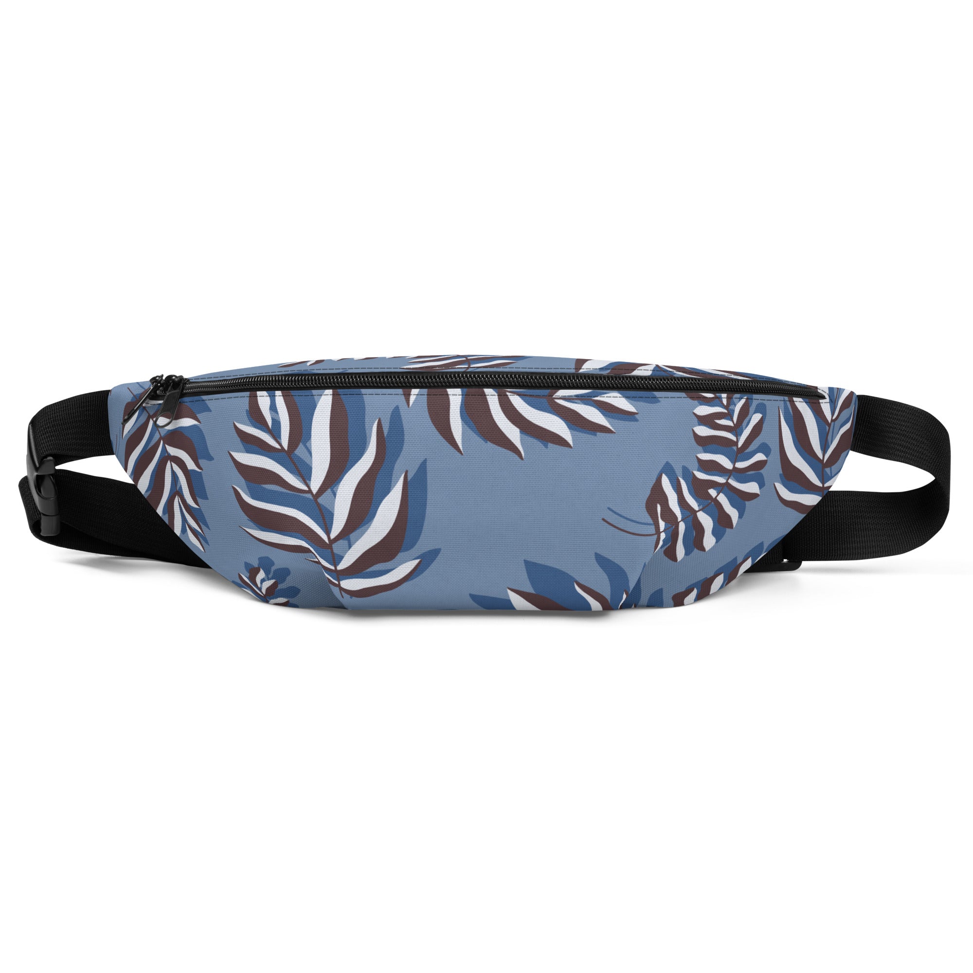 Blue Wavy Fern Fronds Fanny Pack: Keep Essentials Close