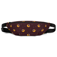 Golden Crescent Moon Fanny Pack: Work, Wander & Slay