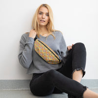 Groovy Vibes Fans & Ferns Fanny Pack: 1970s Retro Fashion