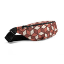 Shades of Red Bestagons Fanny Pack: Embrace Bold Geometry