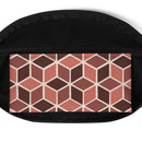 Shades of Red Bestagons Fanny Pack: Embrace Bold Geometry