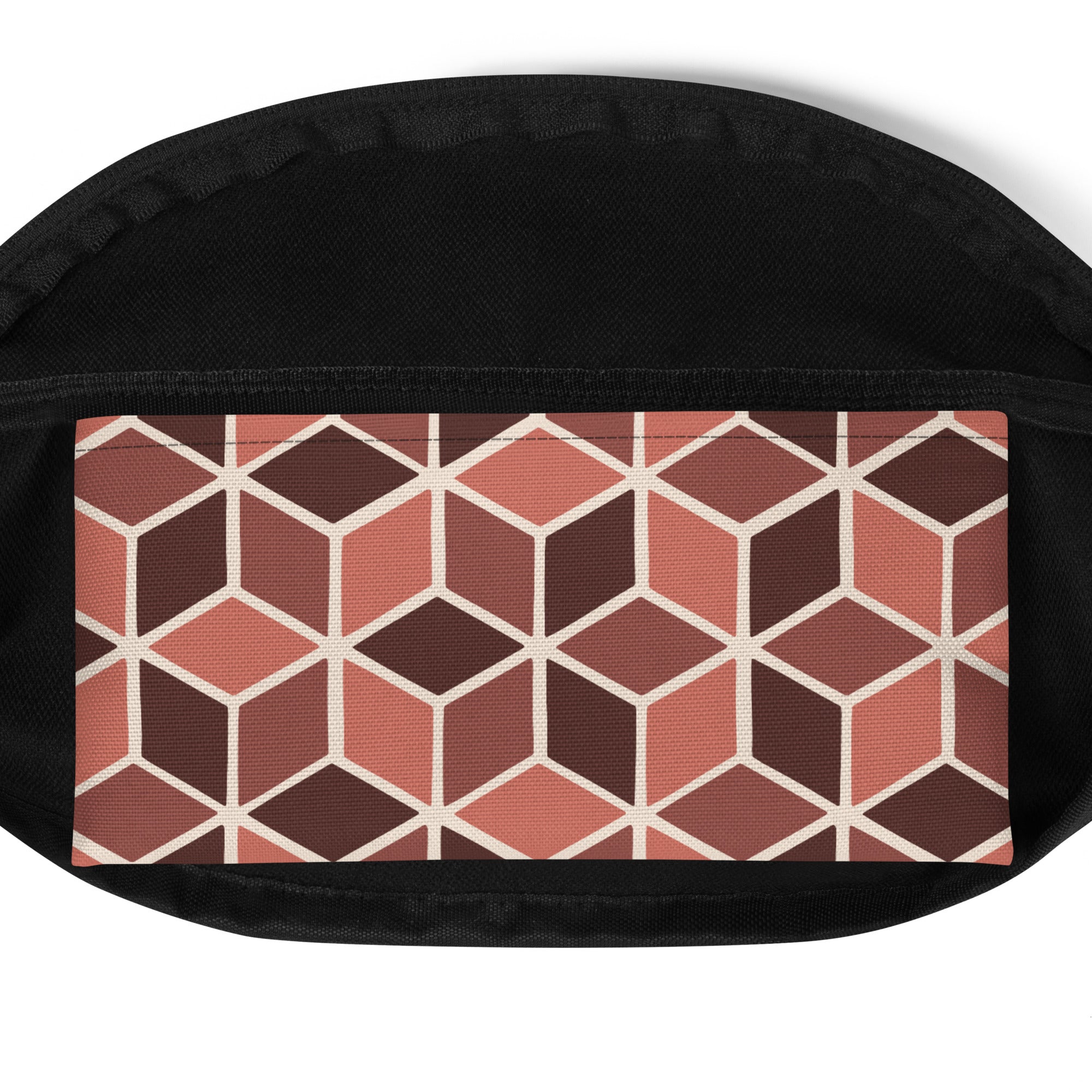 Shades of Red Bestagons Fanny Pack: Embrace Bold Geometry