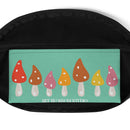 Mushrooms & Raindrops Green Fanny Pack: Whimsical Forest Fun