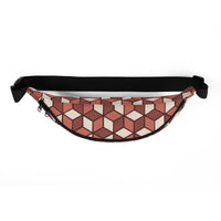 Shades of Red Bestagons Fanny Pack: Embrace Bold Geometry