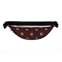 Golden Crescent Moon Fanny Pack: Work, Wander & Slay