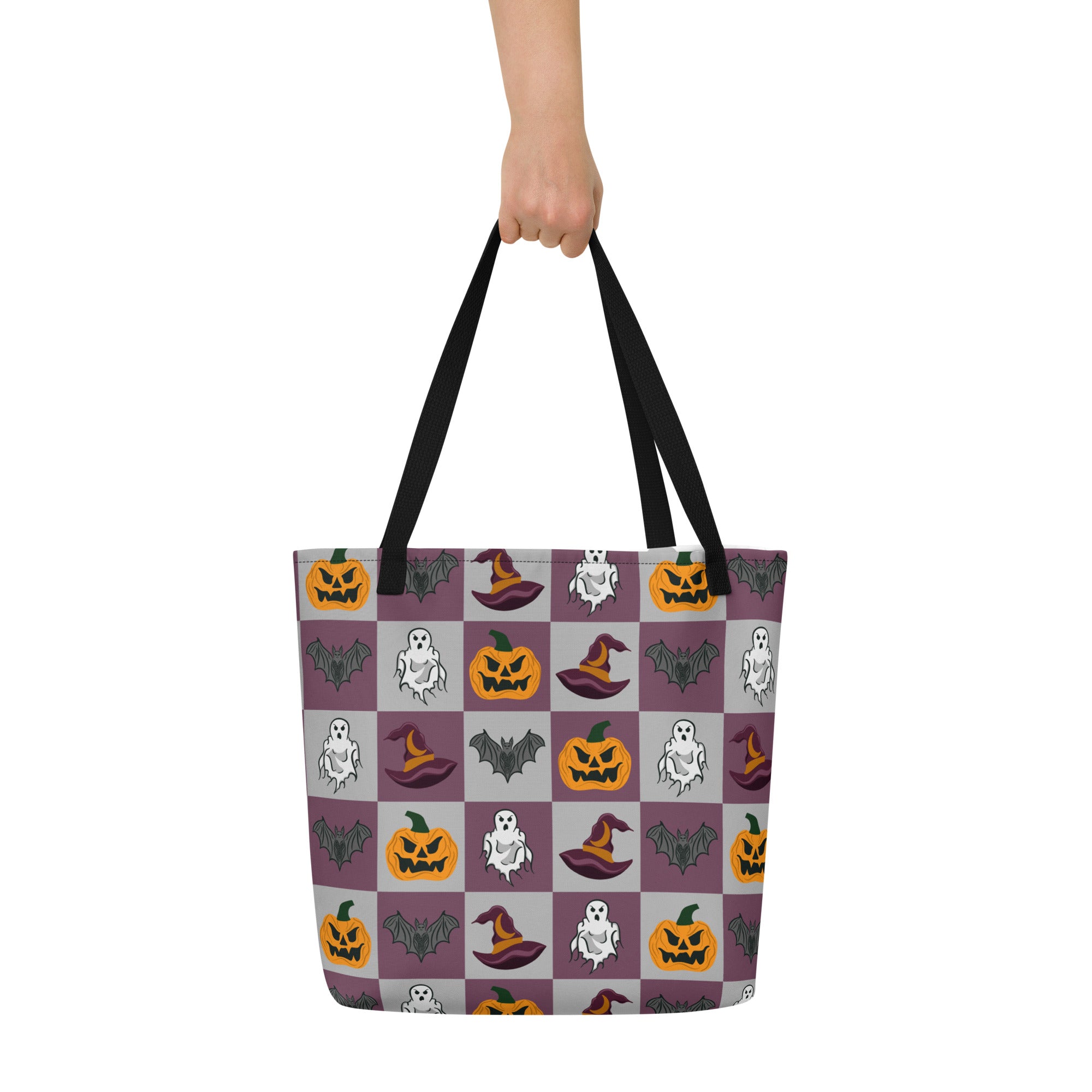 Haunted Checkerboard Deluxe Market Tote: Because Everyday is Halloween