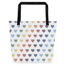 Rainbow Heart Deluxe Market Tote: Showcase Your Pride