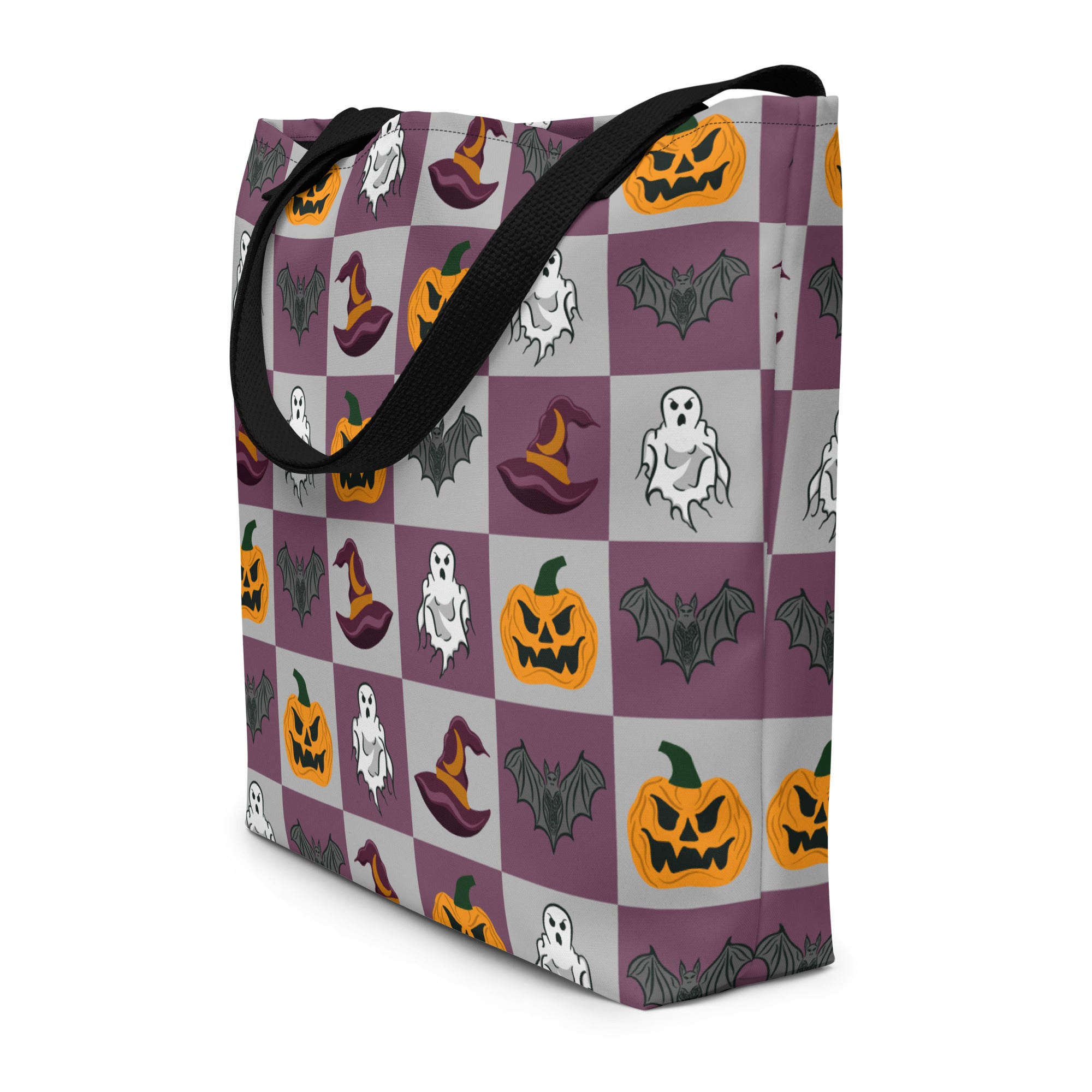 Haunted Checkerboard Deluxe Market Tote: Because Everyday is Halloween