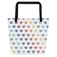 Rainbow Heart Deluxe Market Tote: Showcase Your Pride