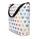 Rainbow Heart Deluxe Market Tote: Showcase Your Pride