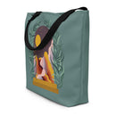 Deluxe Market Tote Bag with Strange Portals print by Sky Blossom Studio