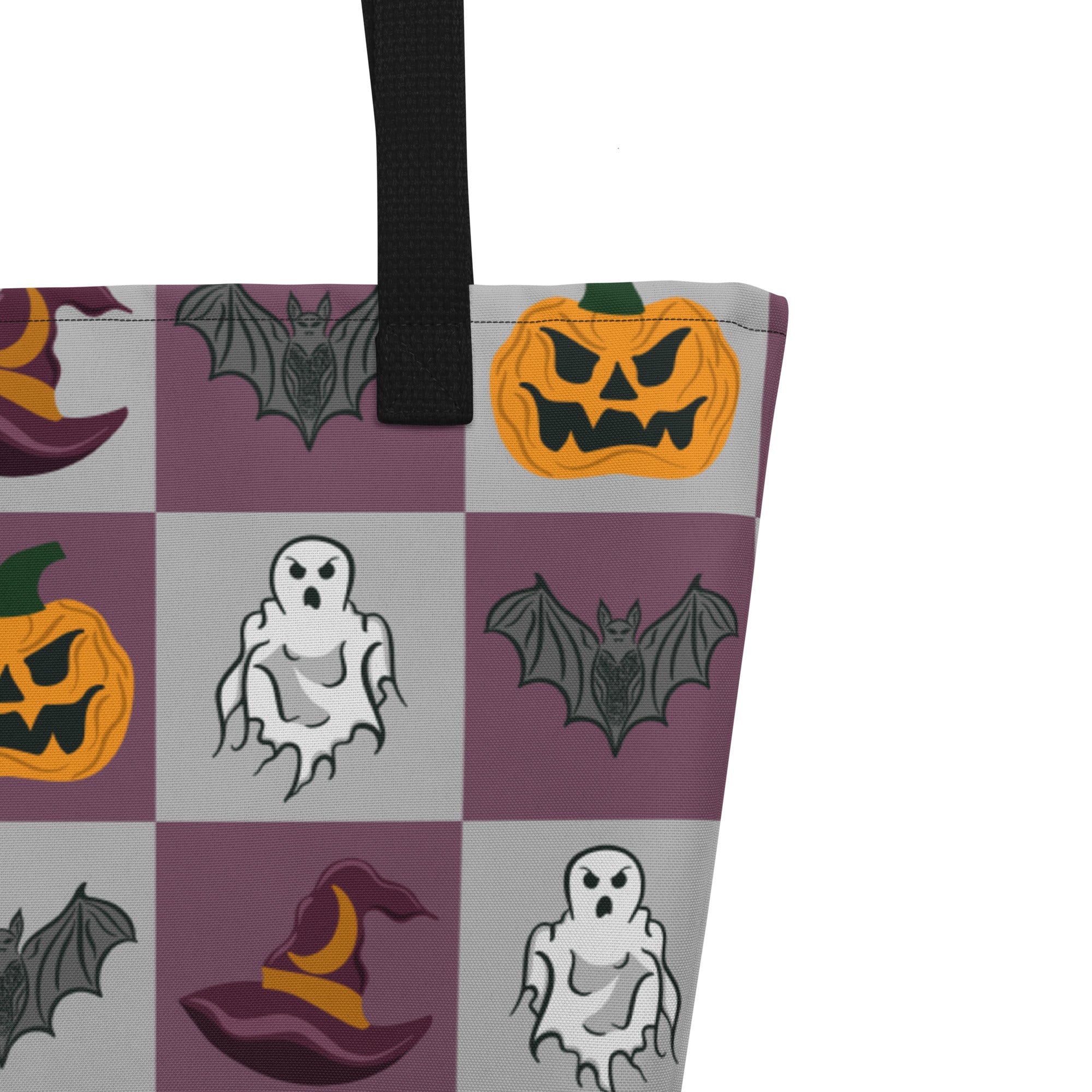 Haunted Checkerboard Deluxe Market Tote: Because Everyday is Halloween