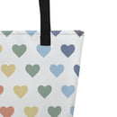 Rainbow Heart Deluxe Market Tote: Showcase Your Pride