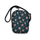 Ferns & Fungi Crossbody Bag: A Playful Navy & Coral Mushroom Forest