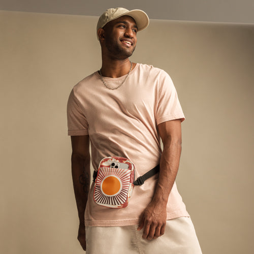Pink Sunset Glow Crossbody Bag: Golden Hour Chic