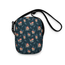 Ferns & Fungi Crossbody Bag: A Playful Navy & Coral Mushroom Forest