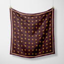 Maroon & Gold Sweet Moons Silk Scarf: Tranquil Night Sky