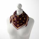 Maroon & Gold Sweet Moons Silk Scarf: Tranquil Night Sky