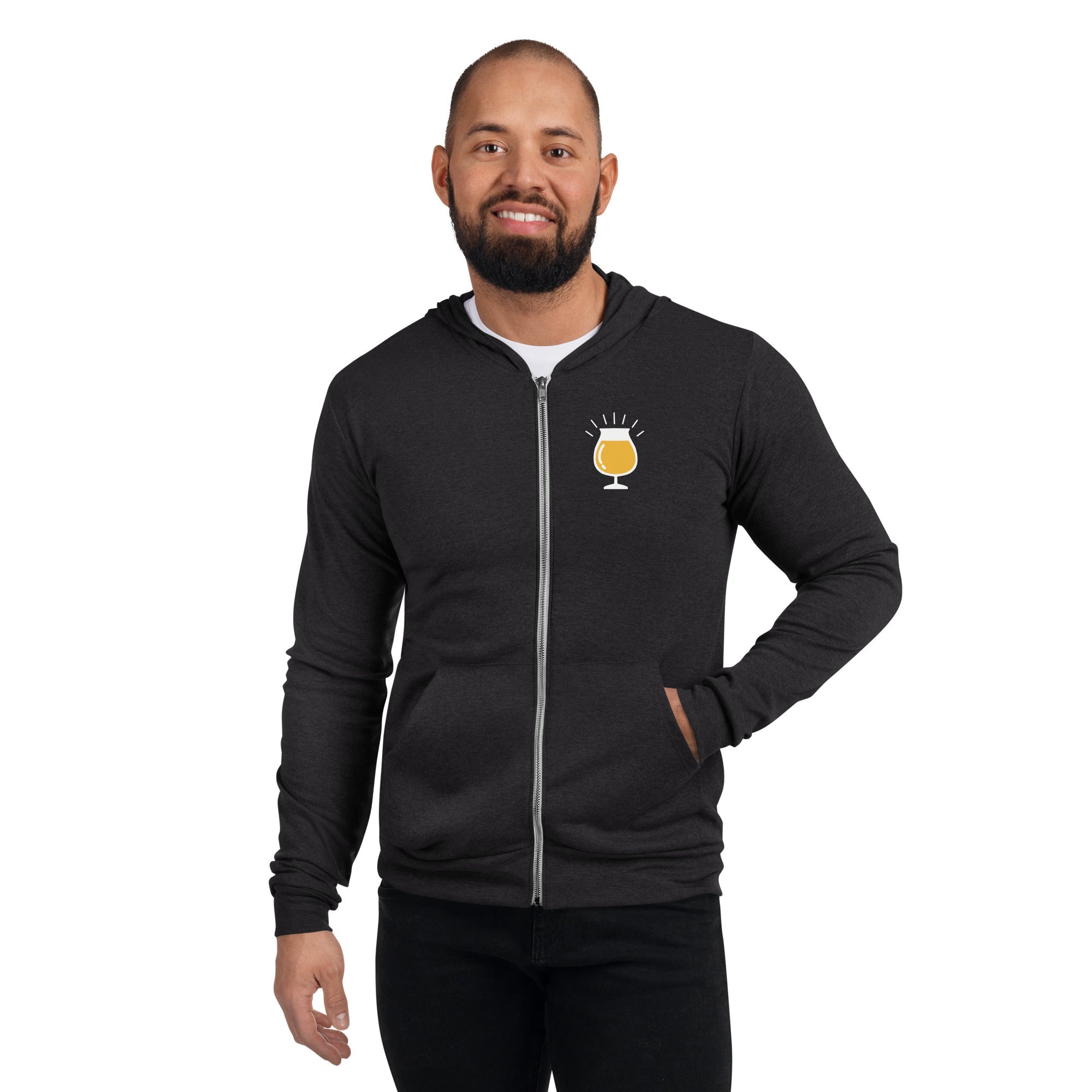 CBS Tulip Glass Unisex Zip Hoodie